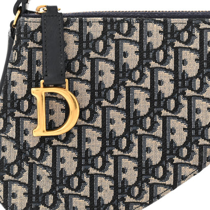 Christian Dior Oblique Saddle Rodeo Pouch Navy Blue 8 of 11