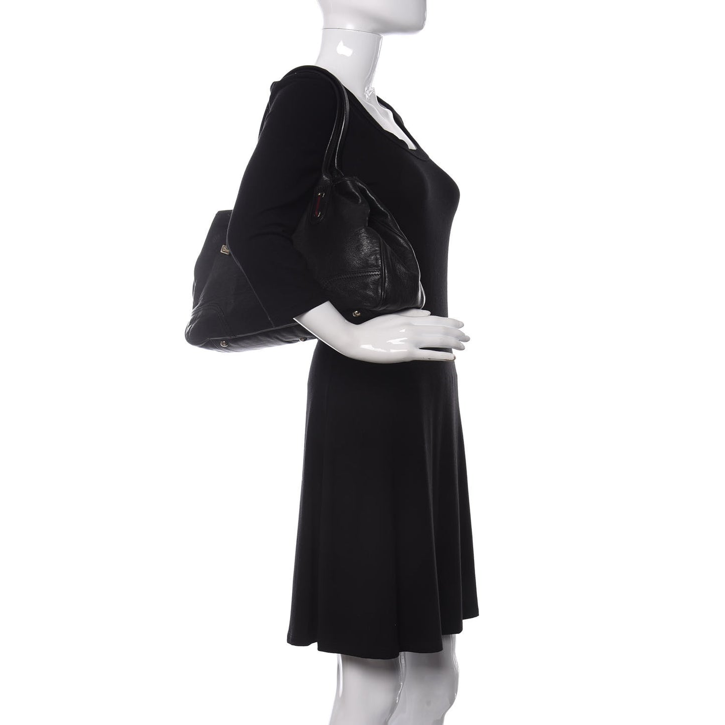 Calfskin Medium Princy Tote Black
