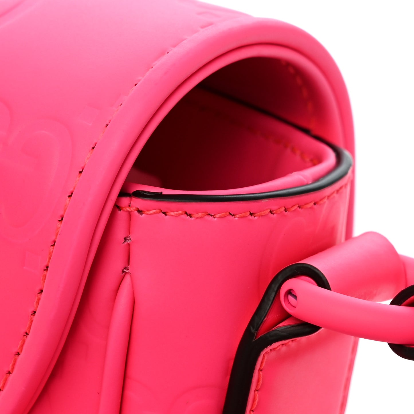 Calfskin GG Rubber effect Super Mini Bag  Pink