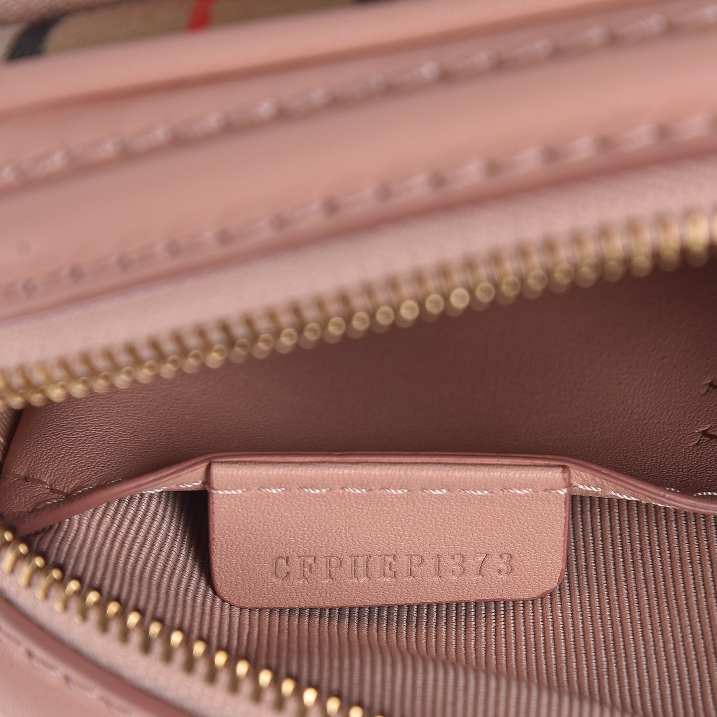 Smooth Calfskin 1983 Knight Check Link Camera Bag Peach