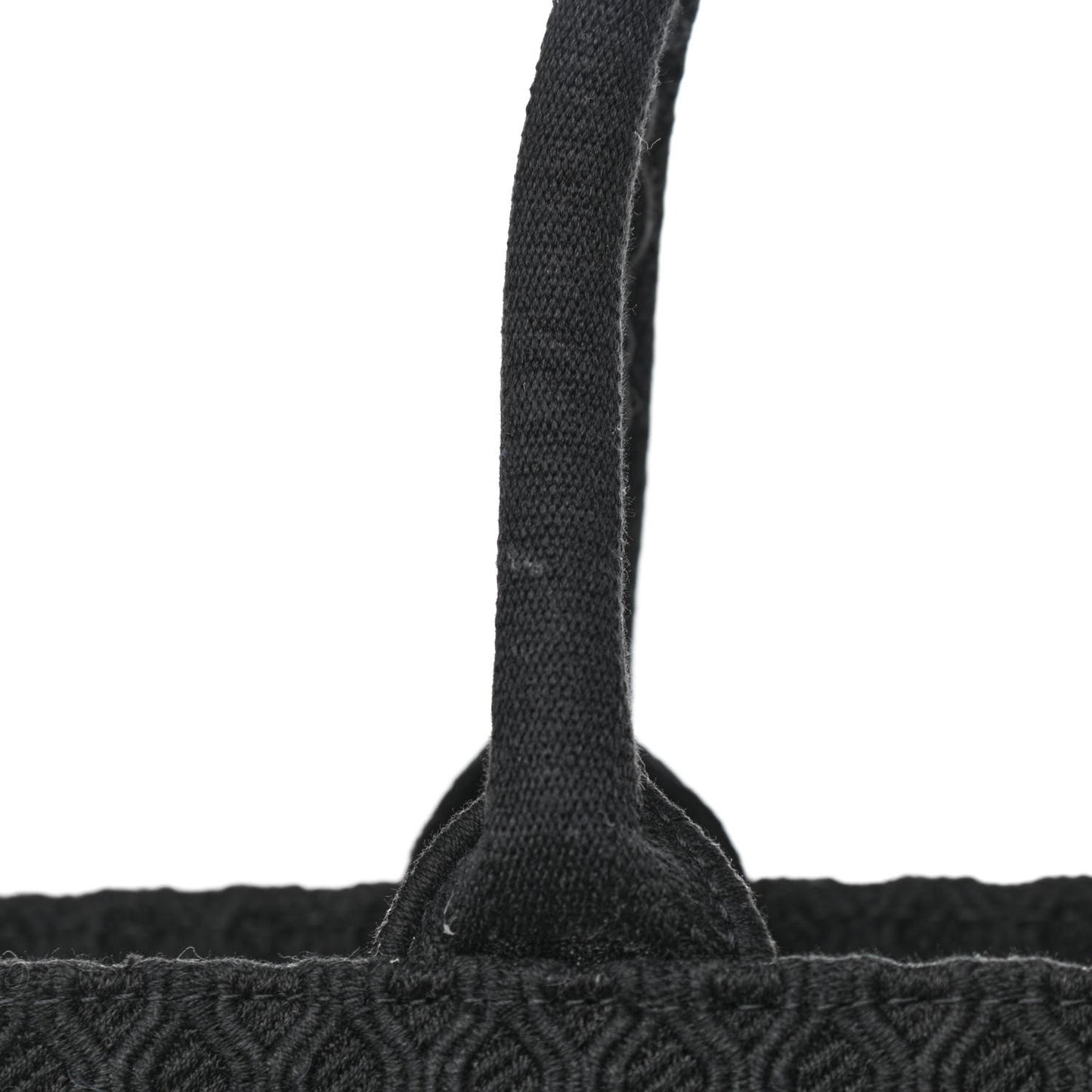 Mesh Embroidered Book Tote Black