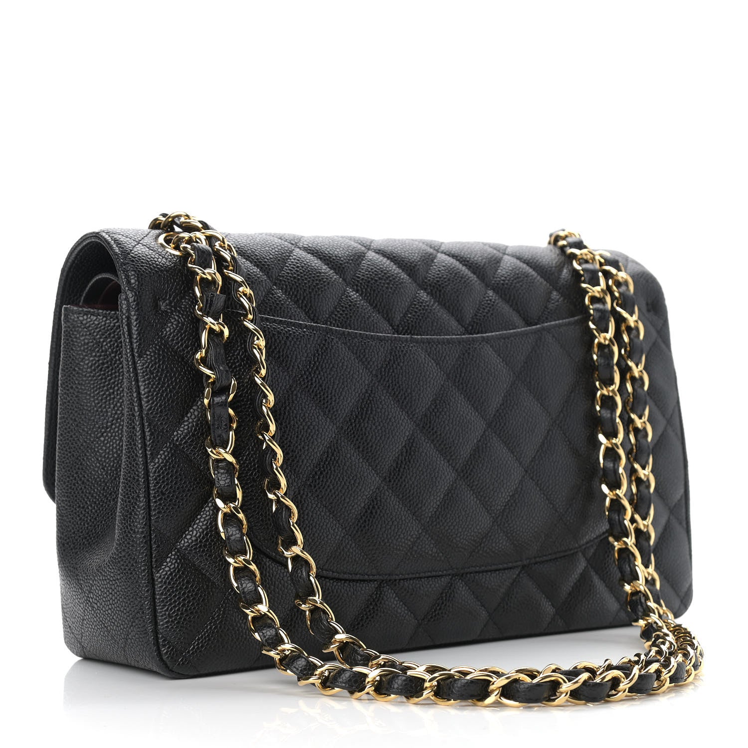 Chanel Caviar Quilted Jumbo Double Flap Black 3 of 10