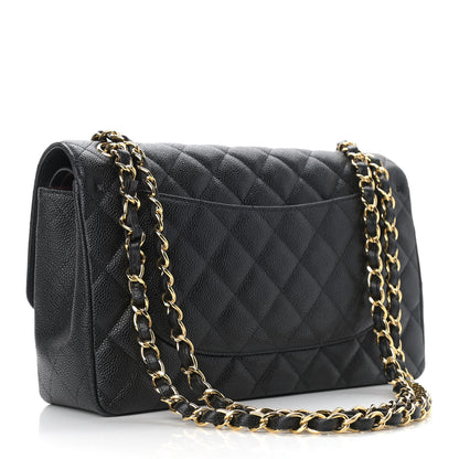 Chanel Caviar Quilted Jumbo Double Flap Black 3 of 10