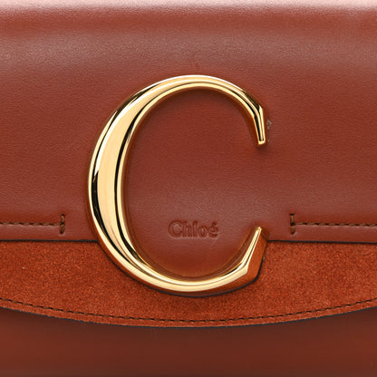 Chloe Calfskin Suede C Belt Bag Sepia Brown 8 of 10