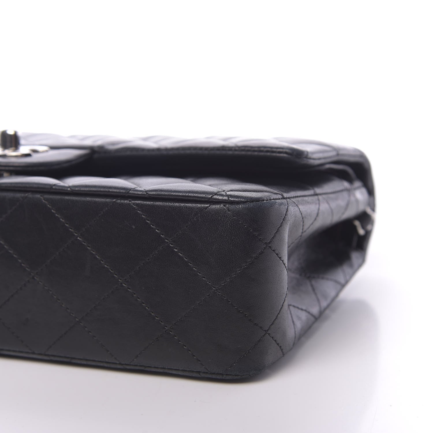 Chanel Lambskin Quilted Medium Double Flap Black 9 of 17