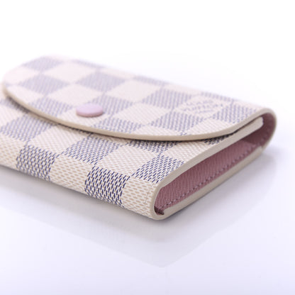 Louis Vuitton Damier Azur Rosalie Coin Purse Rose Ballerine 7 of 10