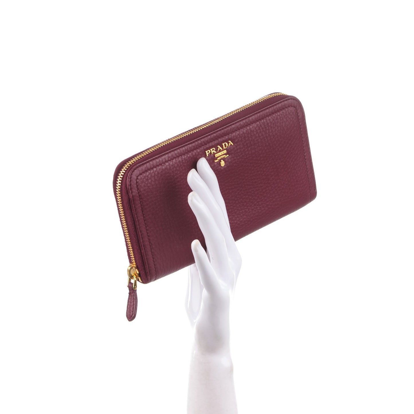 Vitello Daino Zip Around Wallet Ametista