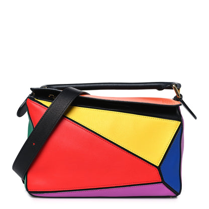 Loewe Calfskin Small Puzzle Bag Multicolor Black 1 of 14