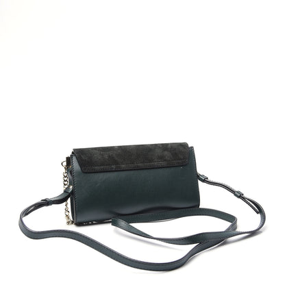 Chloe Suede Calfskin Mini Faye Shoulder Bag Intense Green 2 of 9