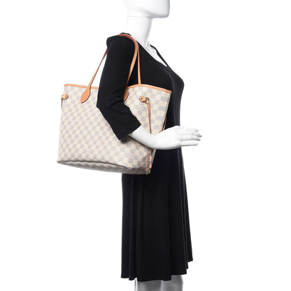 Louis Vuitton Damier Azur Neo Neverfull MM Rose Ballerine 2 of 10