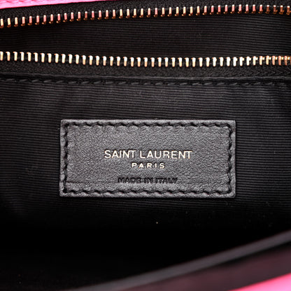 Saint Laurent Crinkled Calfskin Matelasse Monogram Medium Niki Chain Satchel Rose Glow 6 of 10