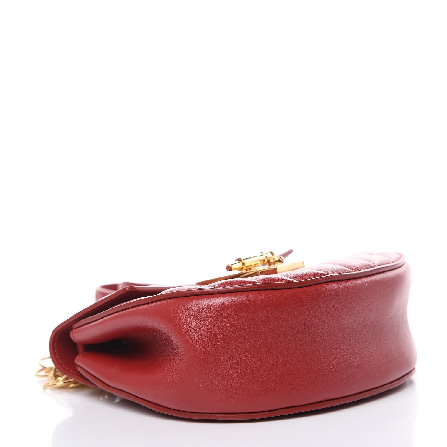 Chloe Calfskin Quilted Mini Drew Bijou Shoulder Bag Dahlia Red 4 of 11