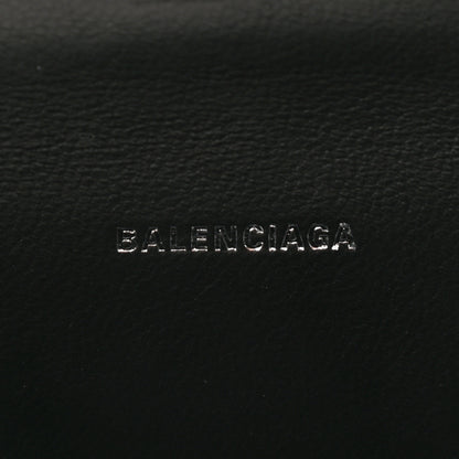 Balenciaga Shiny Calfskin Snakeskin Embossed Hourglass Top Handle Bag XS Silver Black 6 of 10