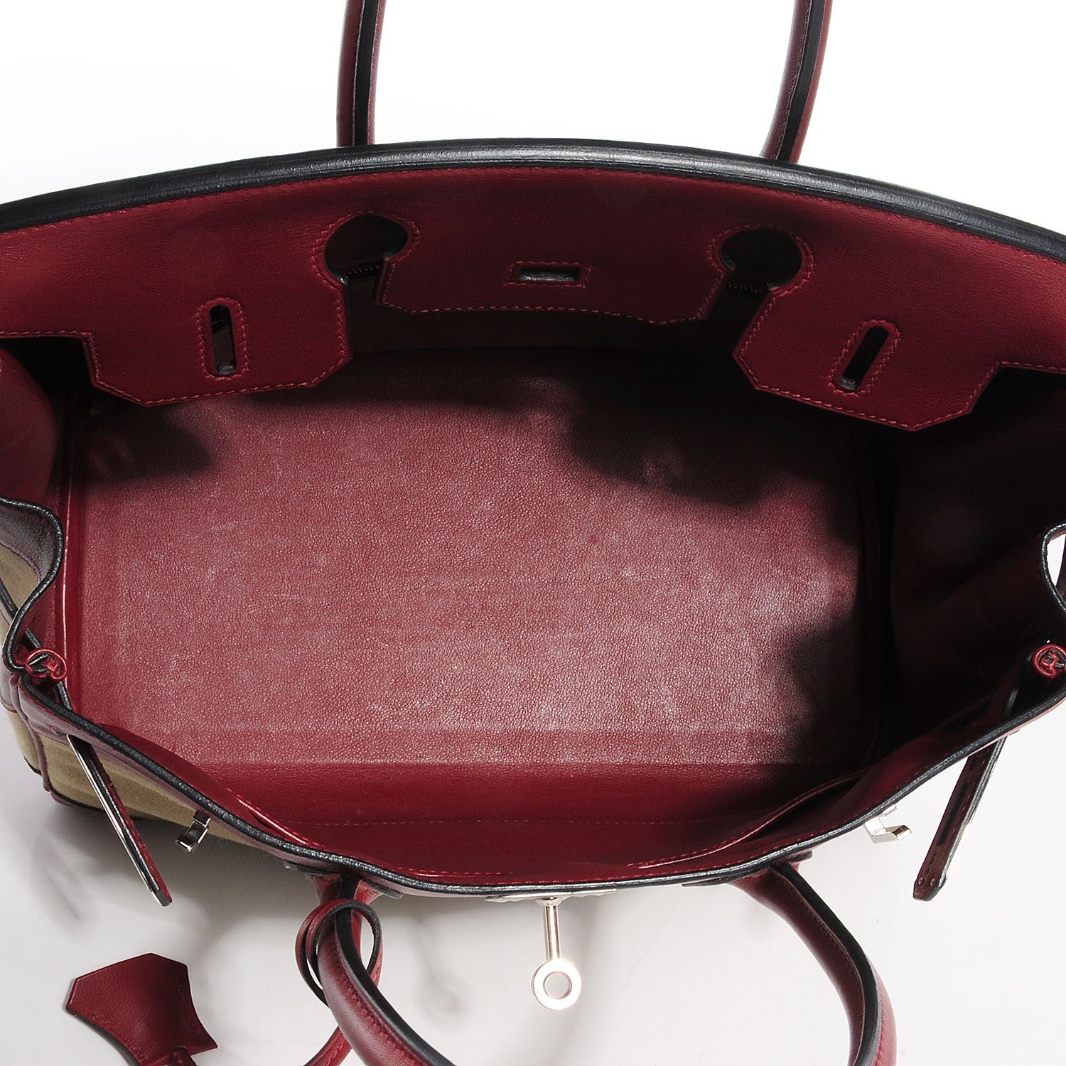 Hermes Toile Swift Birkin 30 Rouge H 22 of 24