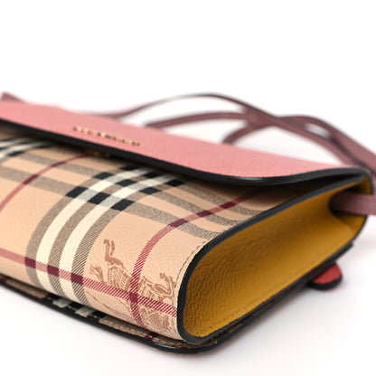 Burberry Derby Calfskin Haymarket Check Small Loxley Crossbody Cinnamon Red Multicolor 8 of 8