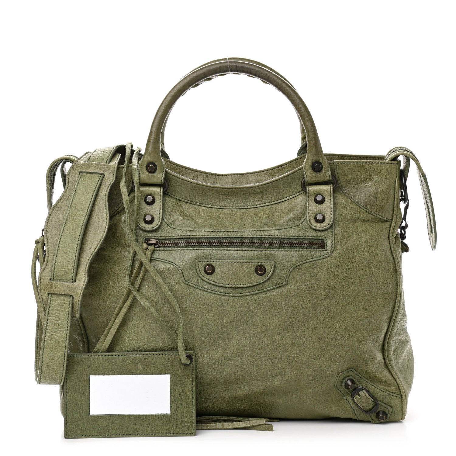 Balenciaga Agneau Classic Hardware Velo Vert Militaire 1 of 11