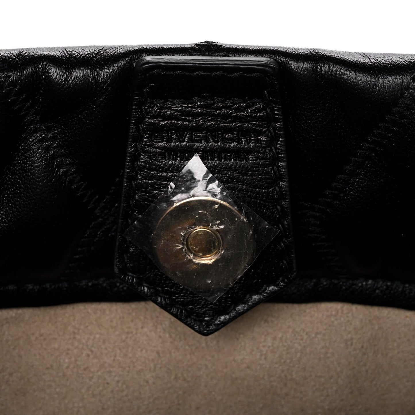 Lambskin Quilted Mini GV Bucket Bag Black