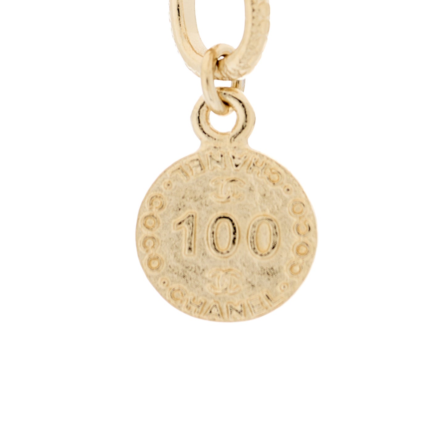 Pearl CC 100th Anniversary Necklace Light Gold