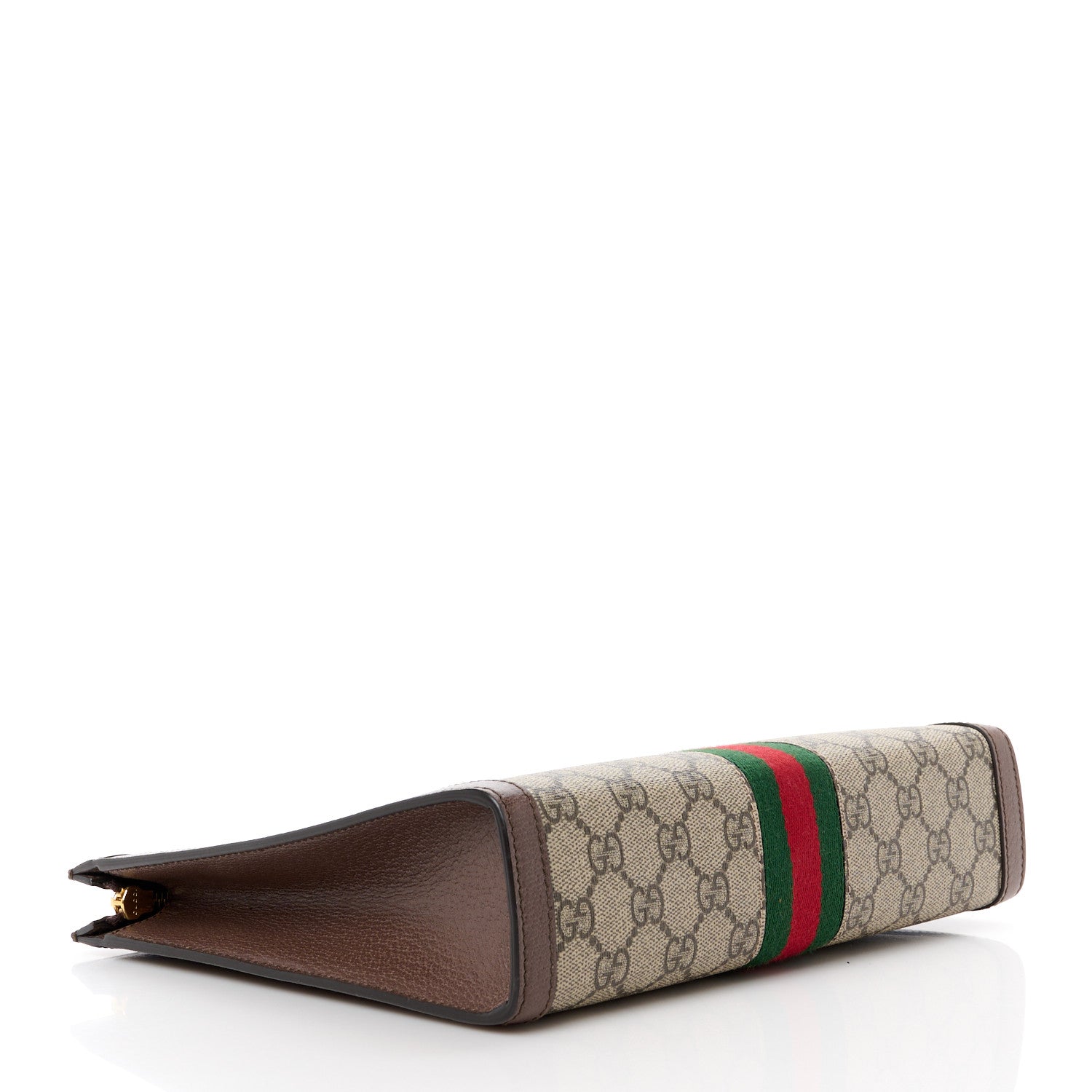 Gucci GG Supreme Monogram Web Ophidia Pouch Brown 4 of 10