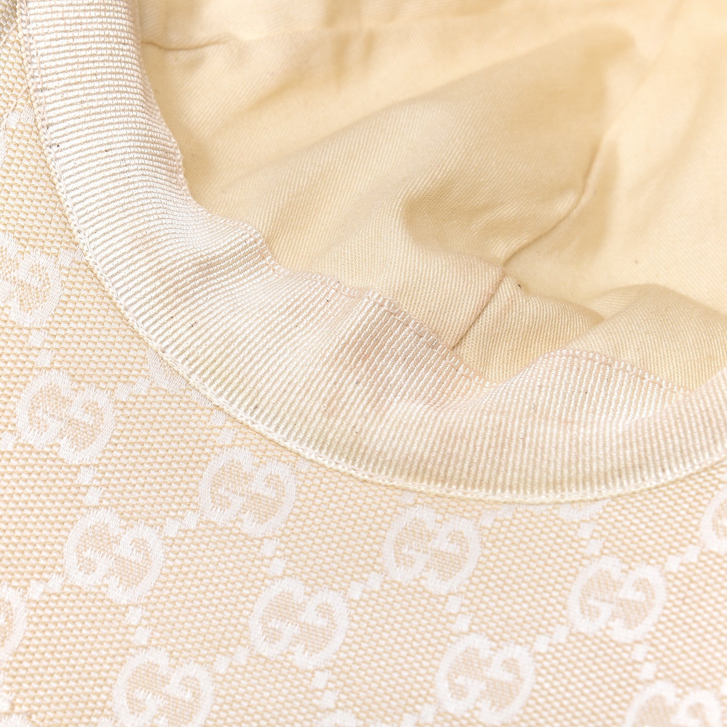 Gucci Cotton Monogram GG Web Baseball Hat M Beige 7 of 8