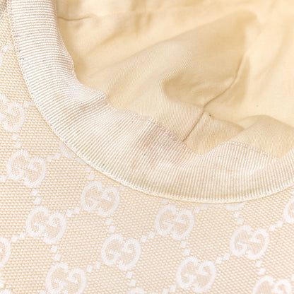 Gucci Cotton Monogram GG Web Baseball Hat M Beige 7 of 8