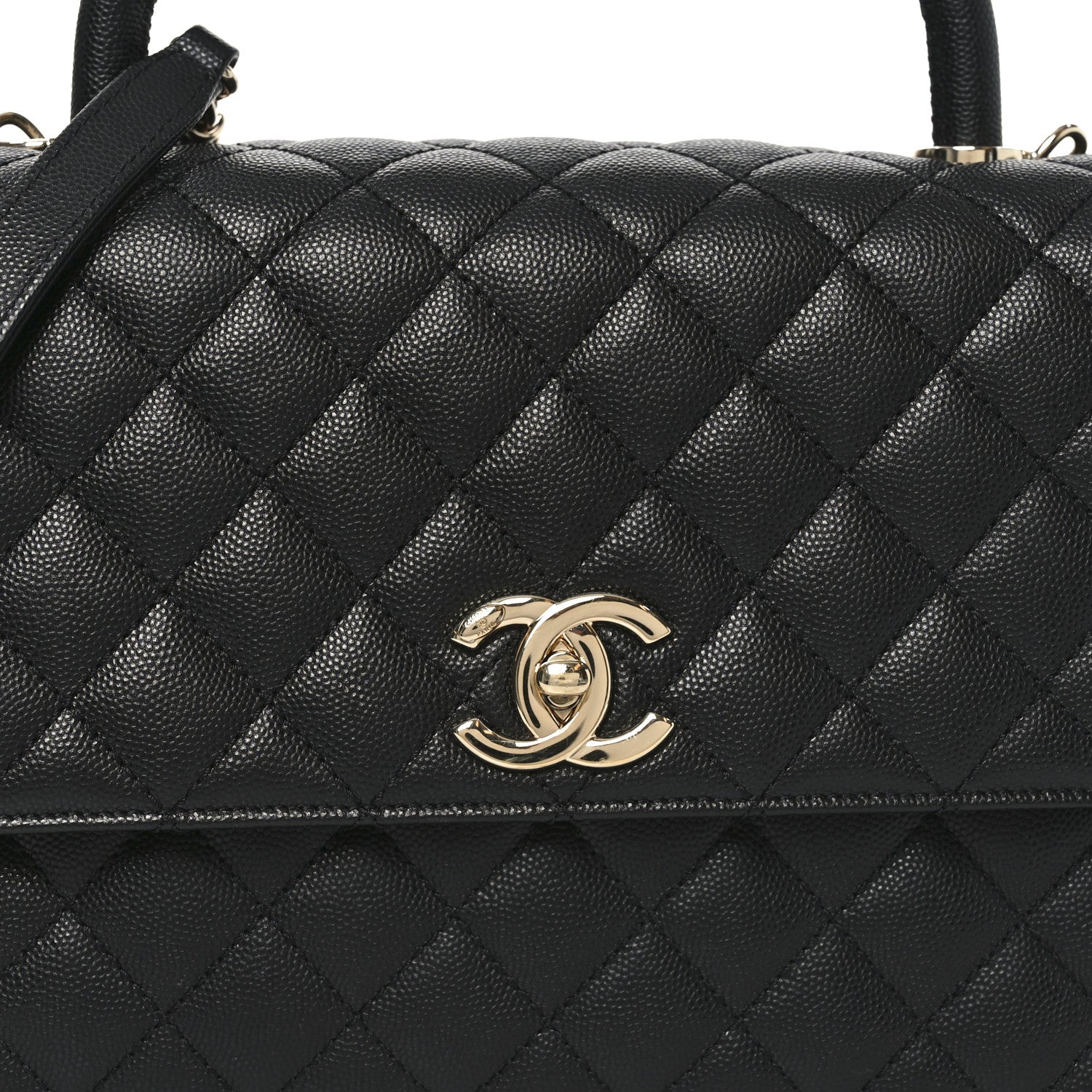 Chanel Caviar Quilted Small Coco Handle Flap Black 8 of 11