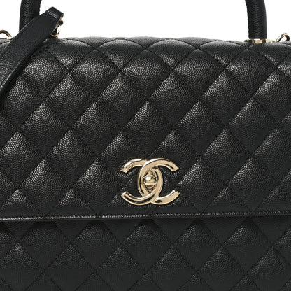 Chanel Caviar Quilted Small Coco Handle Flap Black 8 of 11