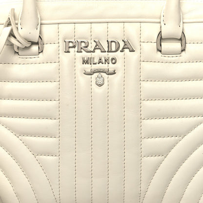 Prada Soft Calfskin Impunture Diagramme Top Handle Crossbody Bag Talco 7 of 11