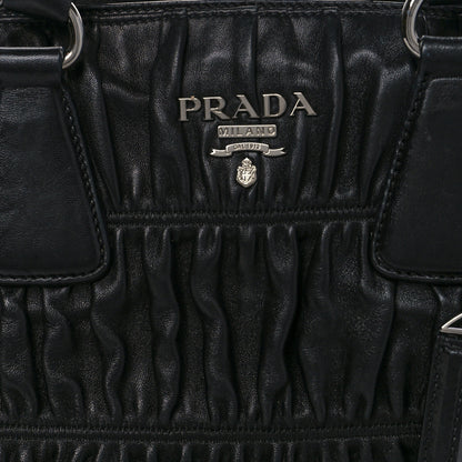 Prada Nappa Gaufre Shopping Satchel Black 6 of 13
