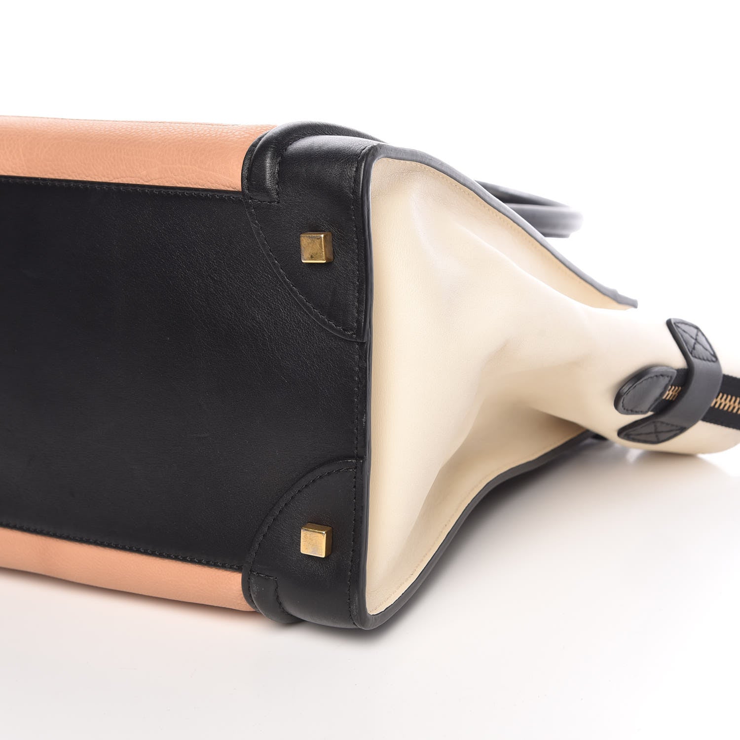Celine Velluto Calfskin Mini Tri-Color Luggage Flesh 6 of 13