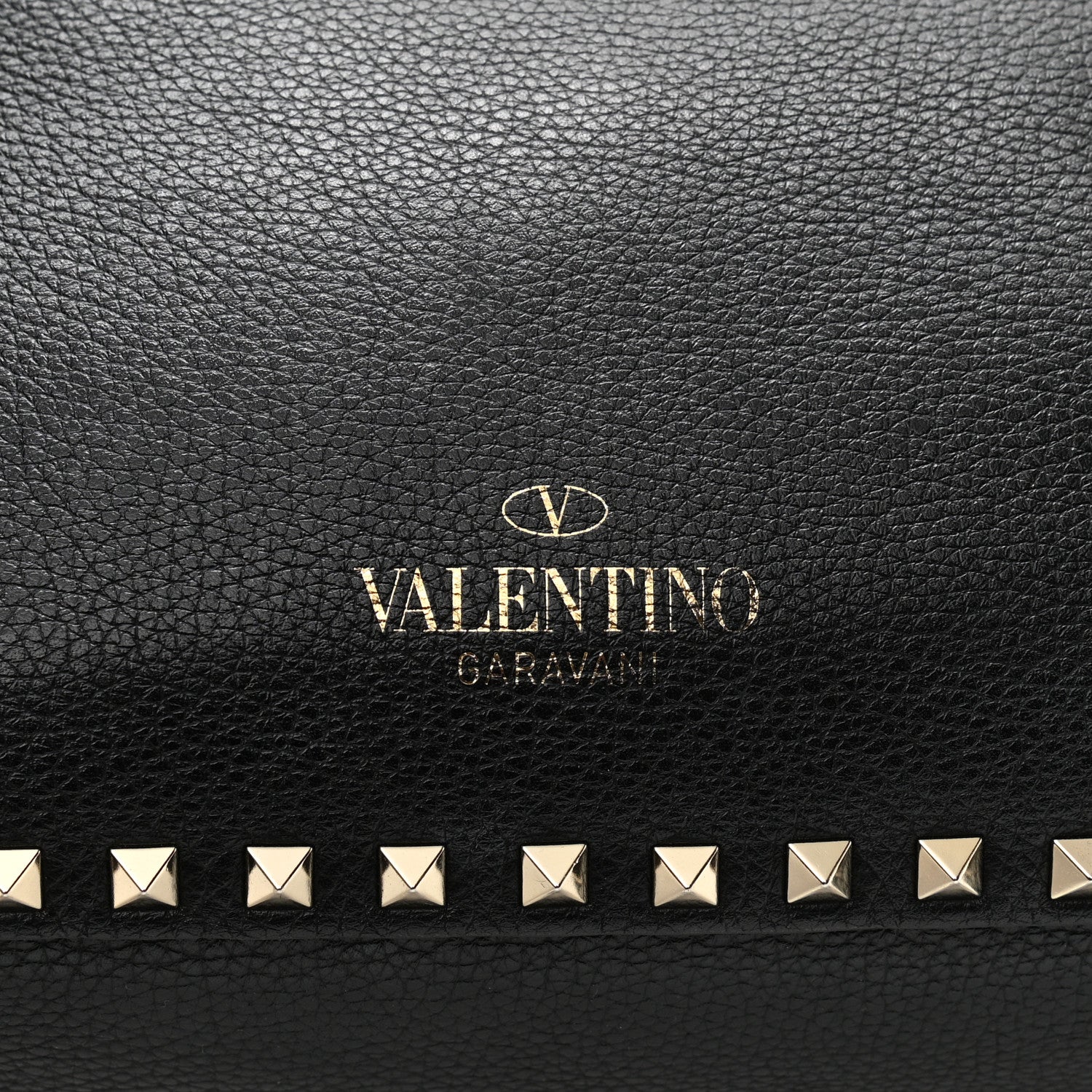 Valentino Garavani Pebbled Calfskin Small Rockstud Flip-Lock Messenger Bag Black 7 of 12