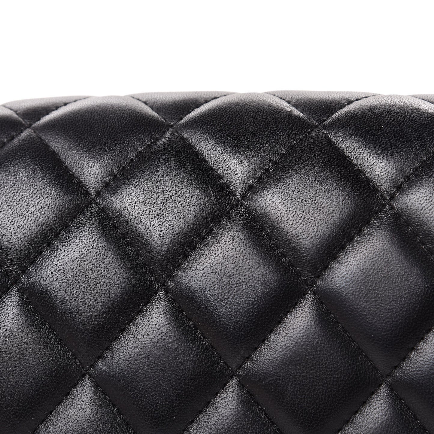 Lambskin Quilted Jumbo Single Flap Black