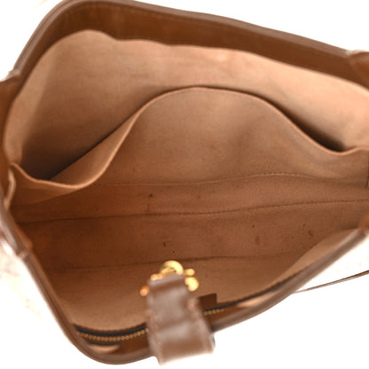 Gucci GG Supreme Monogram Azalea Calfskin Web Small Jackie 1961 Hobo Beige Ebony Brown Sugar 6 of 14