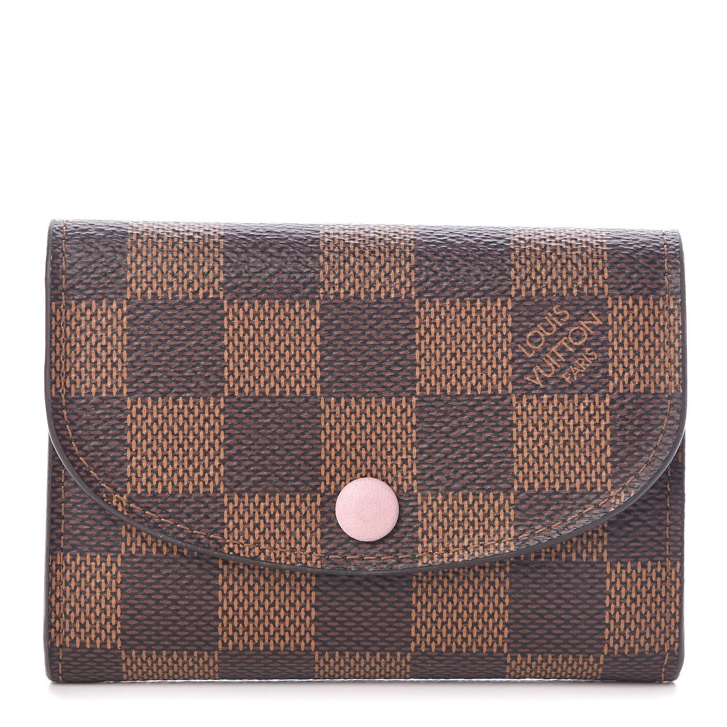 Louis Vuitton Damier Ebene Rosalie Coin Purse Rose Ballerine 1 of 8