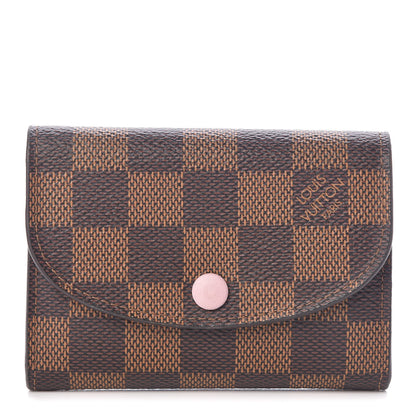 Louis Vuitton Damier Ebene Rosalie Coin Purse Rose Ballerine 1 of 8