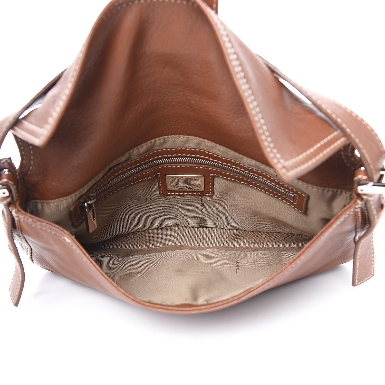 Fendi Nappa Elefante Baguette Naturale 5 of 12