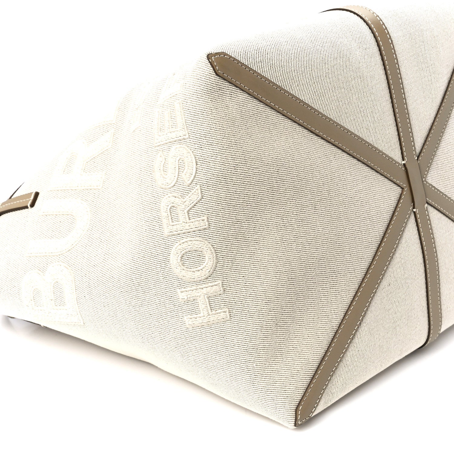Burberry Cotton Canvas Mini Logo Horseferry Tote Bag Off White 13 of 15