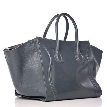 Celine Supple Calfskin Medium Phantom Luggage Slate Blue 3 of 15