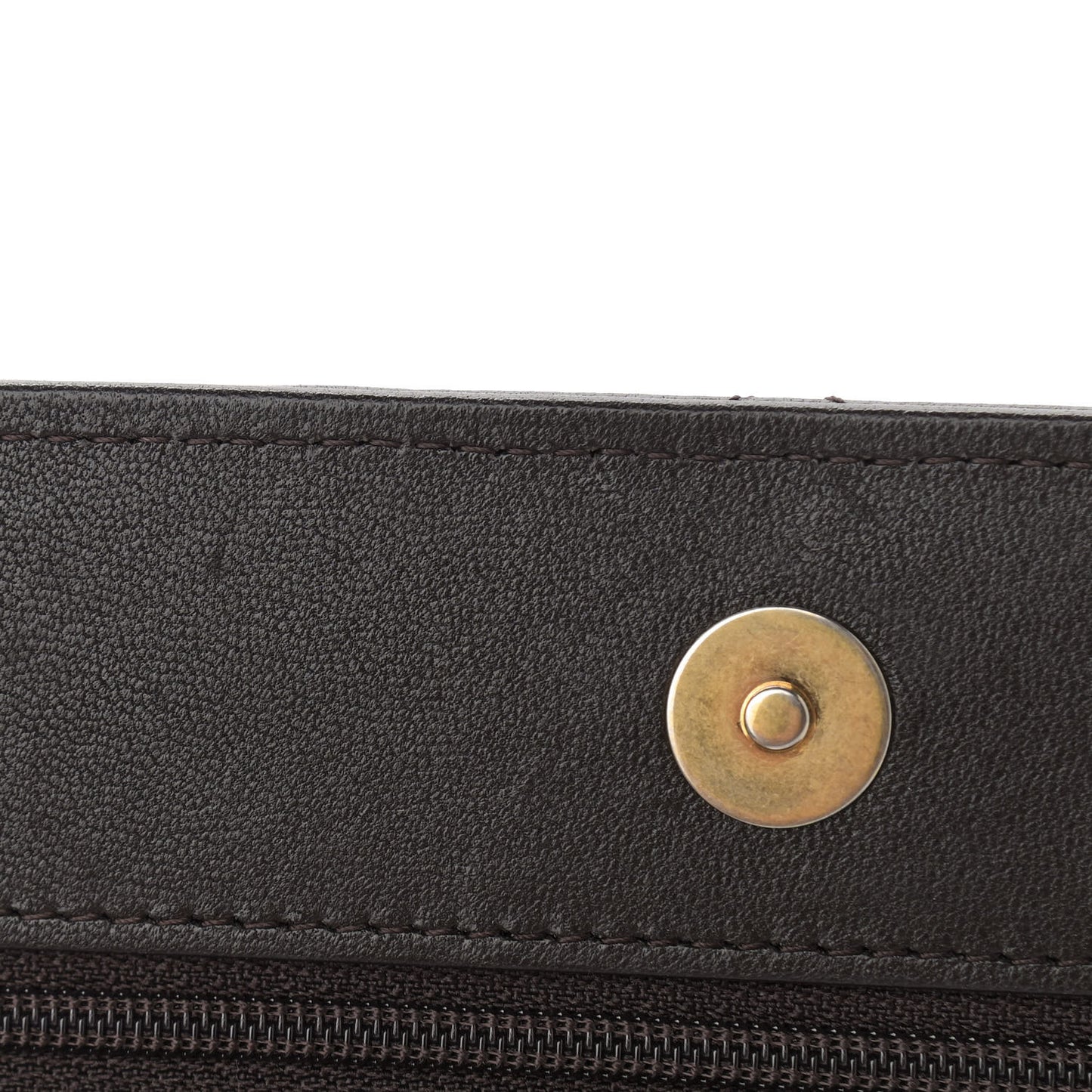 Shiny Goatskin Quilted Chanel 19 Wallet On Chain WOC Dark Brown