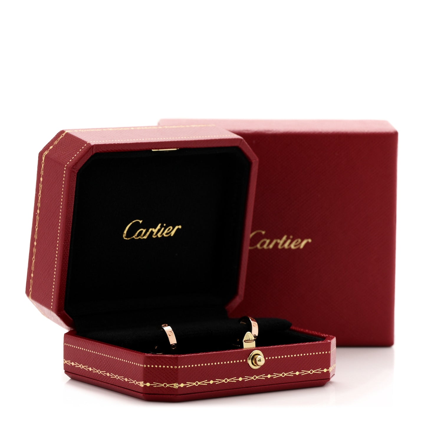 18K Pink Gold Small LOVE Hoop Earrings