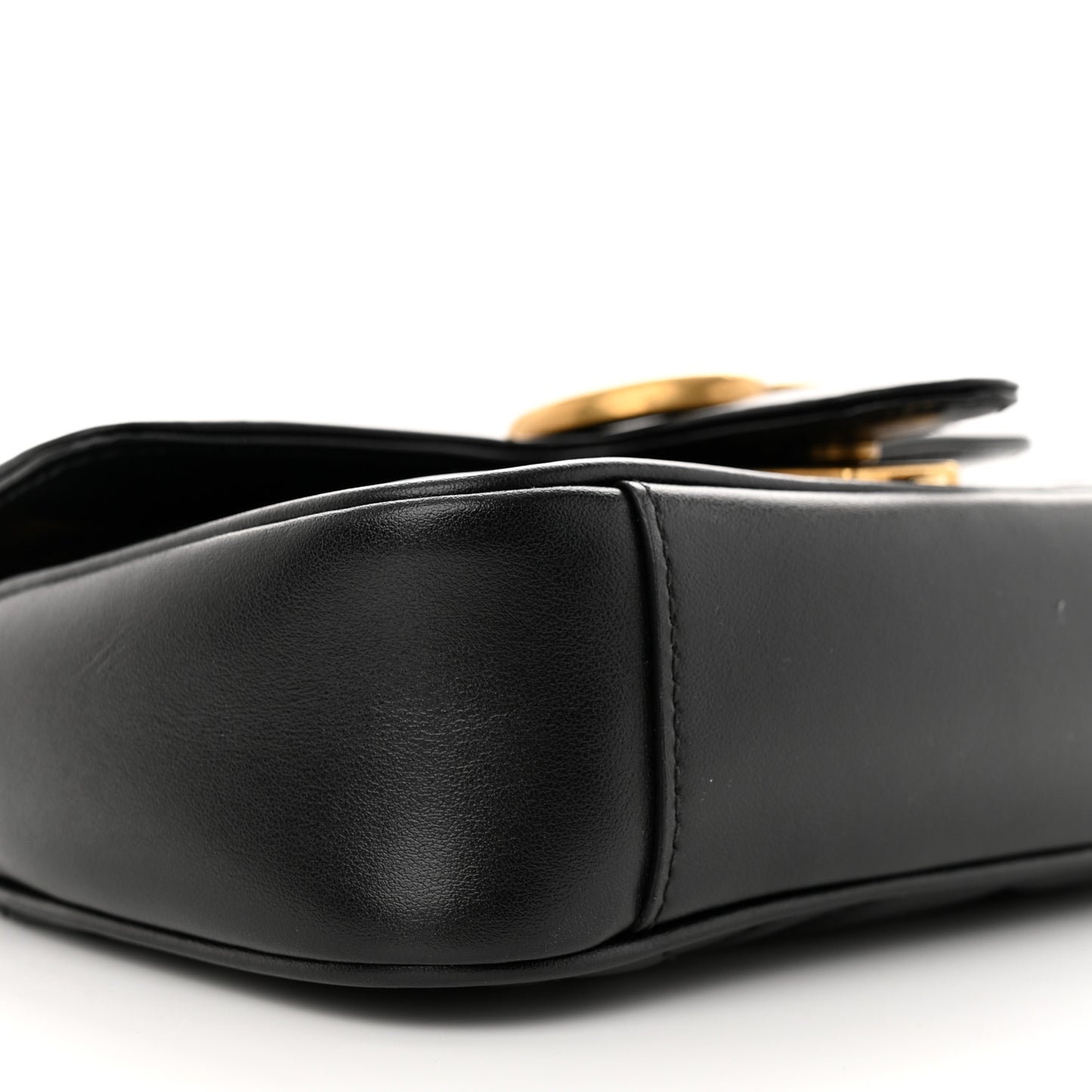 Calfskin Matelasse Mini GG Marmont Shoulder Bag Black