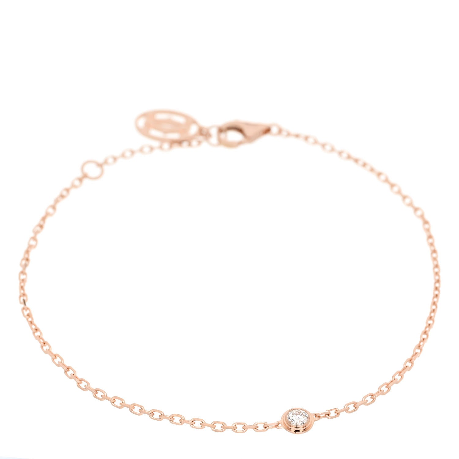 Cartier 18K Pink Gold Diamond SM D'Amour Bracelet 1 of 5