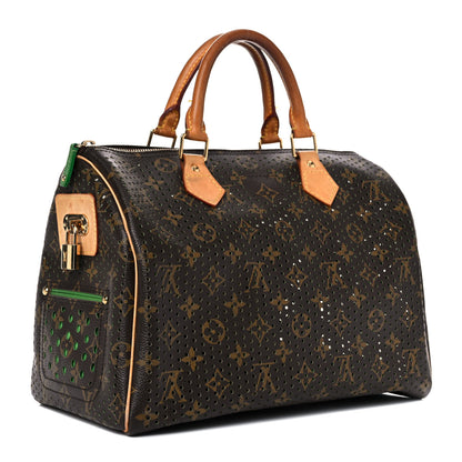 Louis Vuitton Monogram Perforated Speedy 30 Green 3 of 34