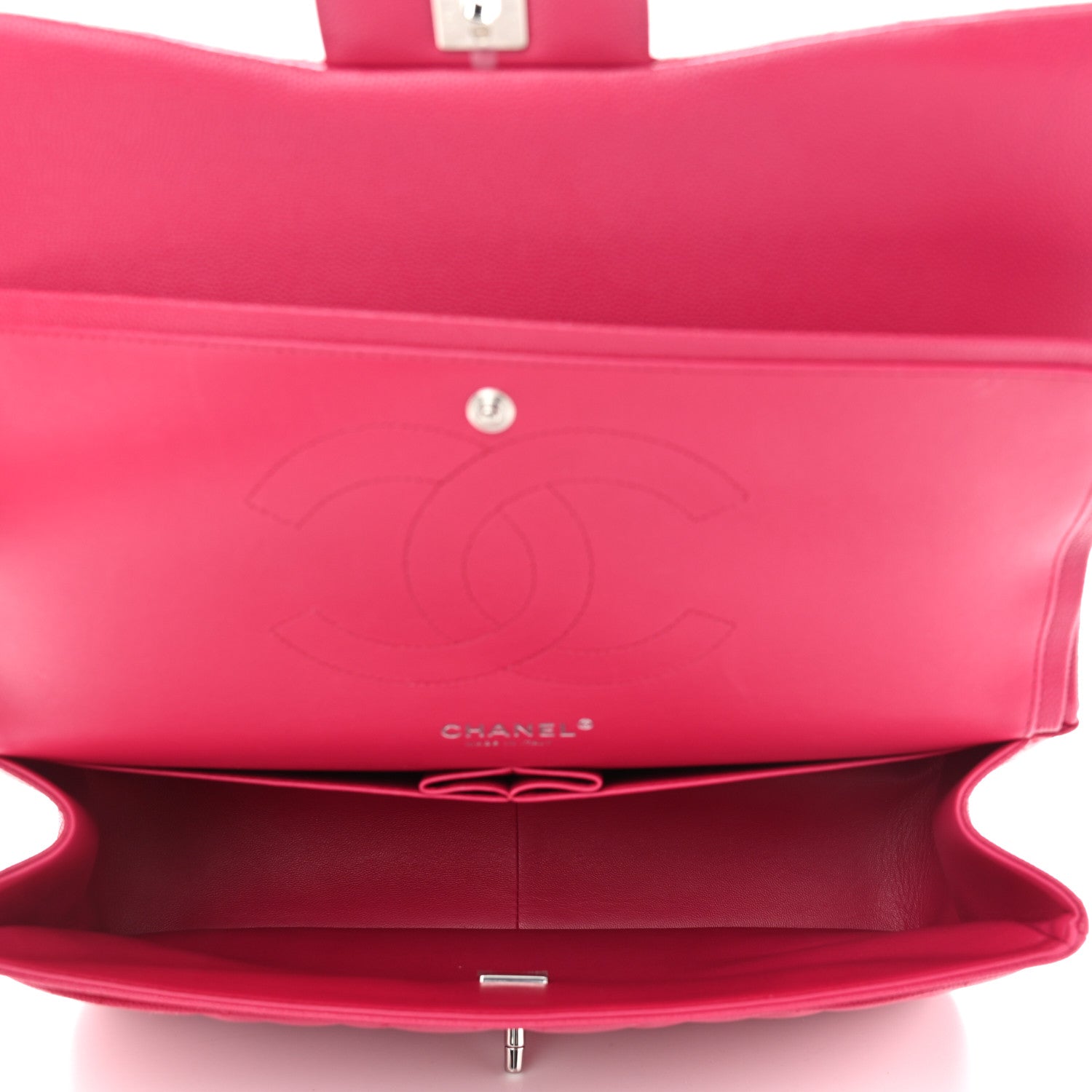 Chanel Caviar Quilted Jumbo Double Flap Dark Pink 4 of 8