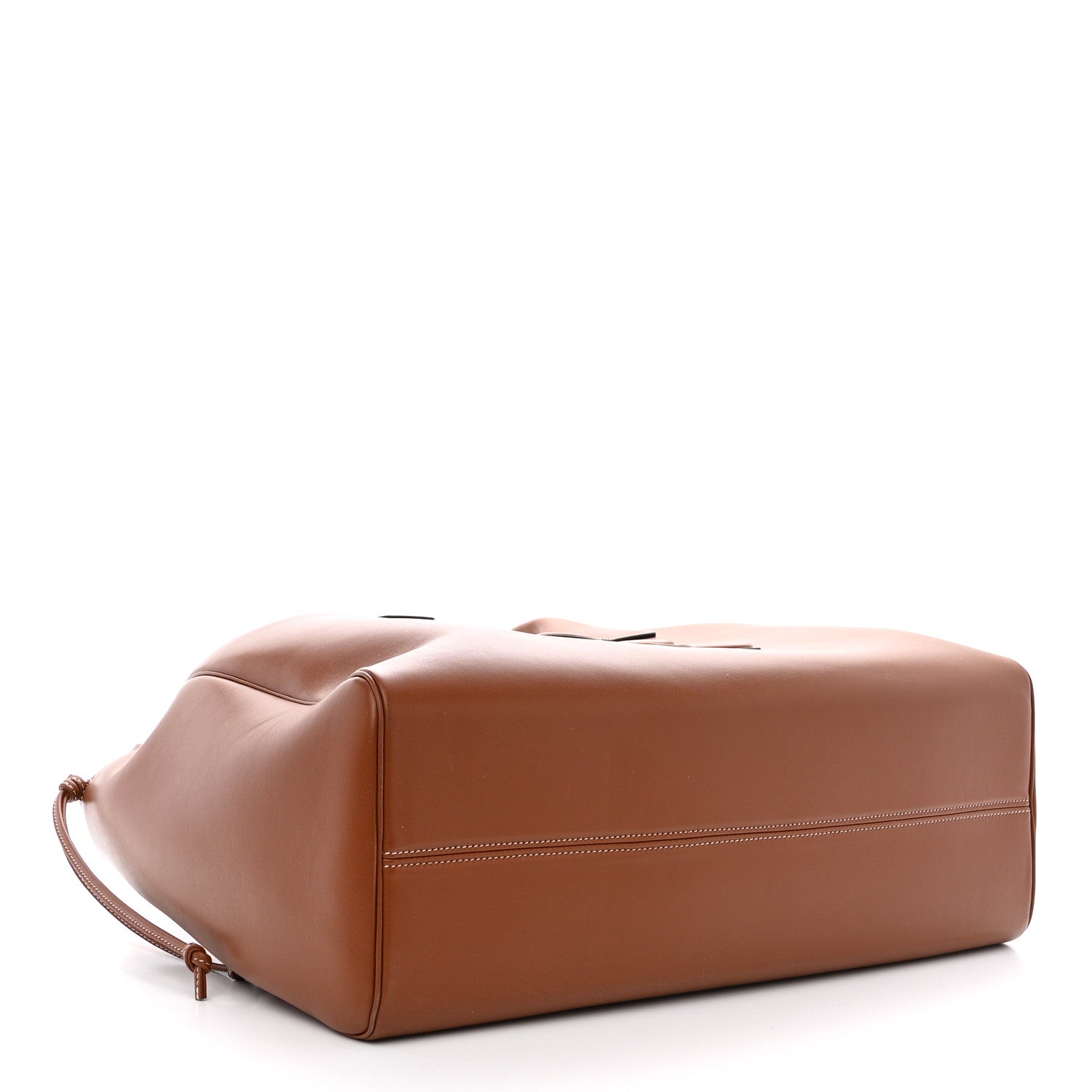 Celine Smooth Calfskin Cuir Triomphe Cabas Drawstring Tan 4 of 11