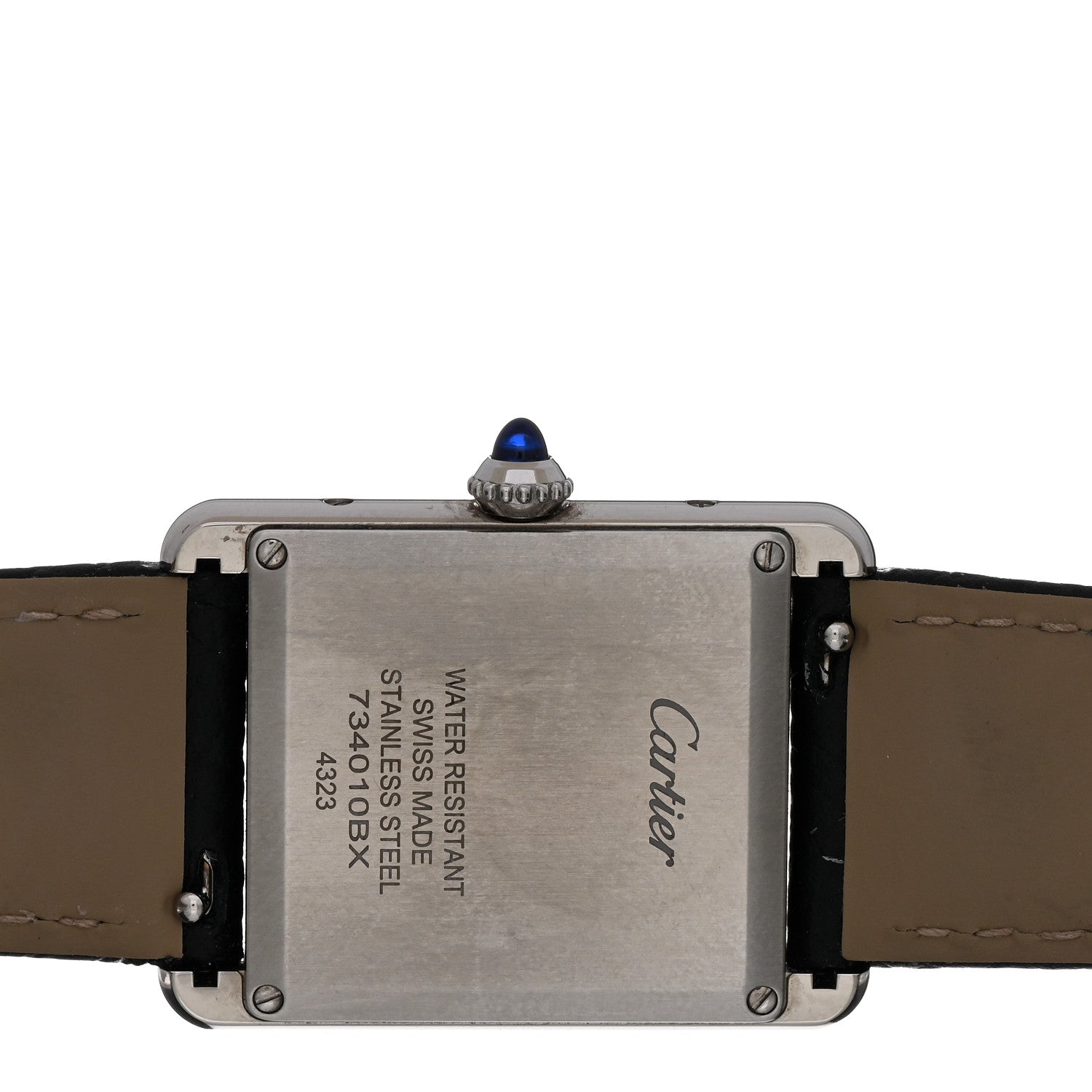 Cartier Stainless Steel Calfskin 25mm Must de Cartier Tank Quartz Watch 4 of 6