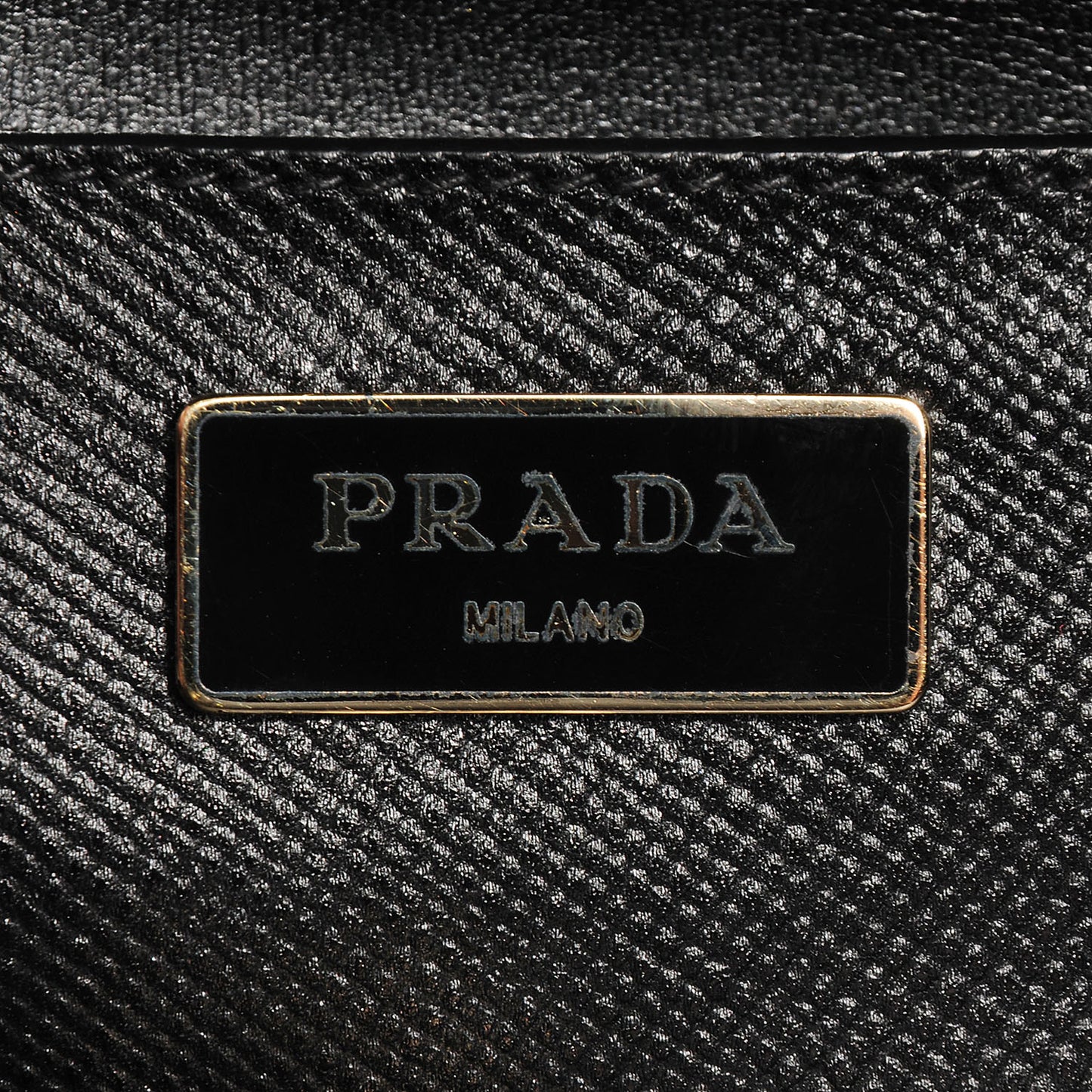 Saffiano Cuir Double Handle Mini Satchel Nero Black