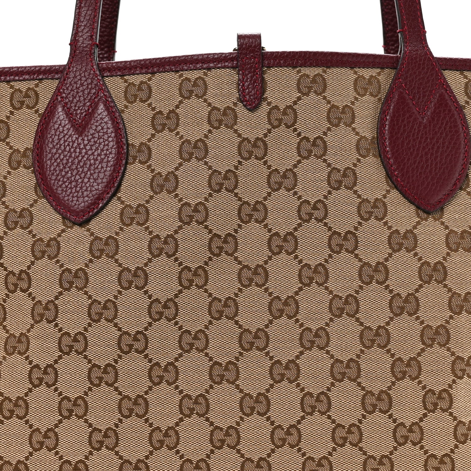 Gucci Grained Calfskin Monogram Large Totissima Reversible Tote Rosso Ancora 14 of 18