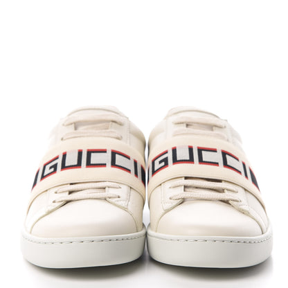 Gucci Calfskin Stripe Womens New Ace Sneakers 36 New Mystic White Ecru Red Flame 2 of 9