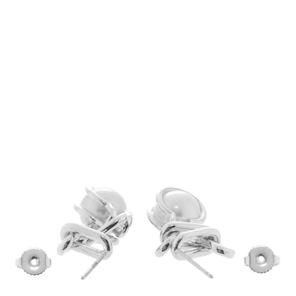 Tiffany Sterling Silver Pearl HardWear Triple Link Earrings 3 of 8